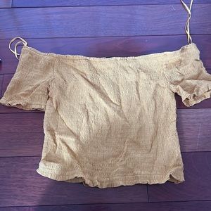 Off the Shoulder Yellow Crop top